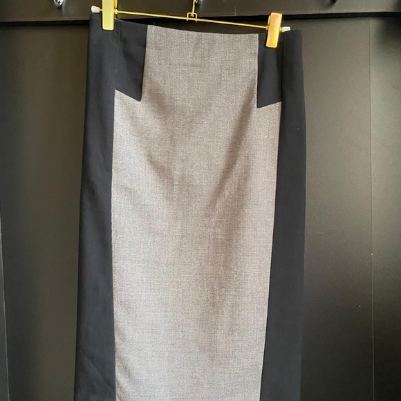 Makes and Spencer Slimming Colorblock Ponte Knit Pencil Skirt with slit - Picture 8 of 8